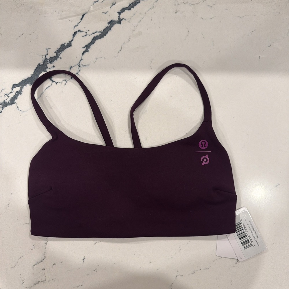 NWT Lululemon X Peloton 2 Wunder Train Strappy Racer Bra C/D Cup‎ Purple DMMG